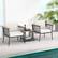 Alt View 1. Costway - 3 PCS Patio Furniture Set with 2-Tier Coffee Table Acacia Wood Armrests Tabletop - Gray,Off White.
