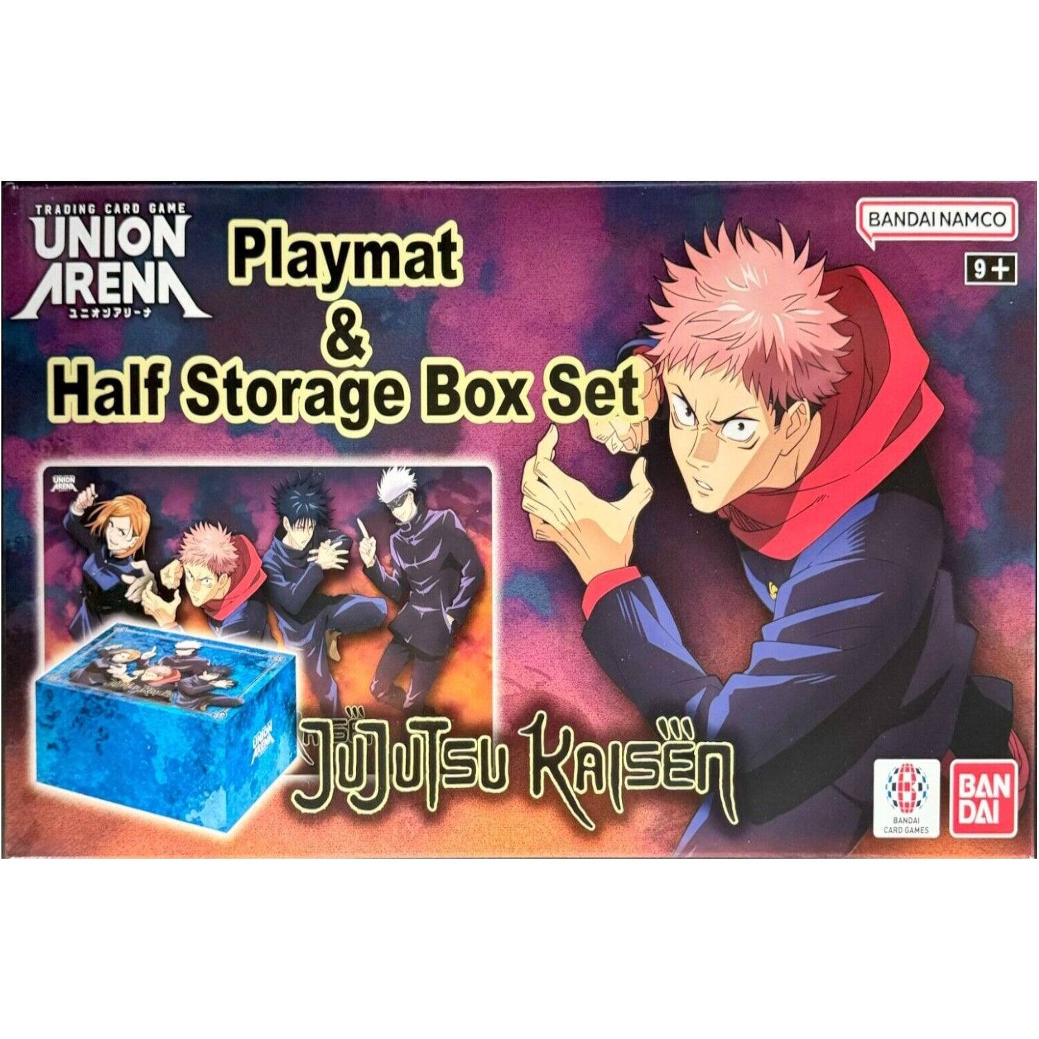 TRADING CARD GAME UNION ARENA Playmat & Half Storage Box Set BANDAI NAMCO 9+ JUJUTSU KAISEN BANDAI
