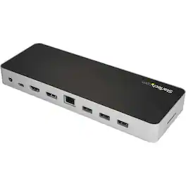 Startech - Dual Monitor USB C Dock - Dual 4K Laptop Docking Station - DP / HDMI - Windows / Mac - USB 3.0 SD Card Reader - 60W Powe