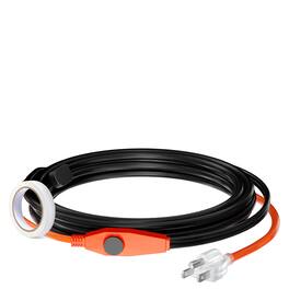 VEVOR - Pipe Heating Cable, 9FT 7W/FT Heat Tape for Pipes with Built-in Thermostat, Water Pipe Heat Cable Protects PVC Hose - Black;Orange