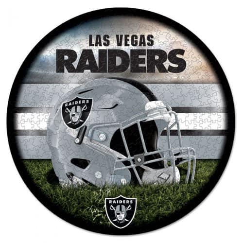 WinCraft - Las Vegas Raiders Round 500-Piece Puzzle - Multicolor