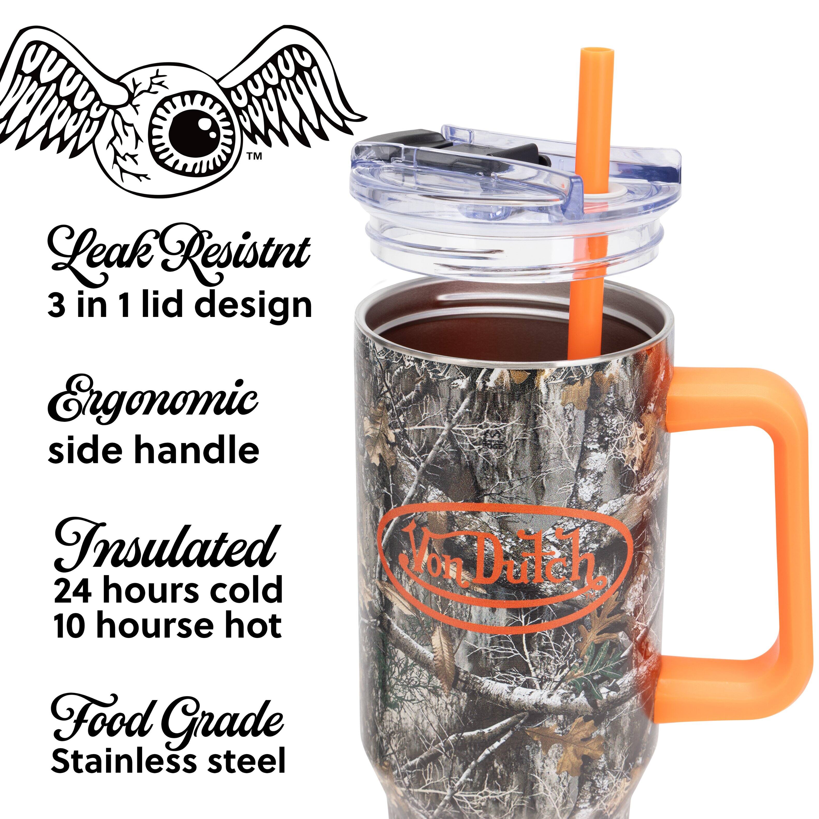 Leak Resistant 3 in 1 lid design  
Ergonomic side handle  
Insulated 24 hours cold 10 hours hot  
Food Grade Stainless steel