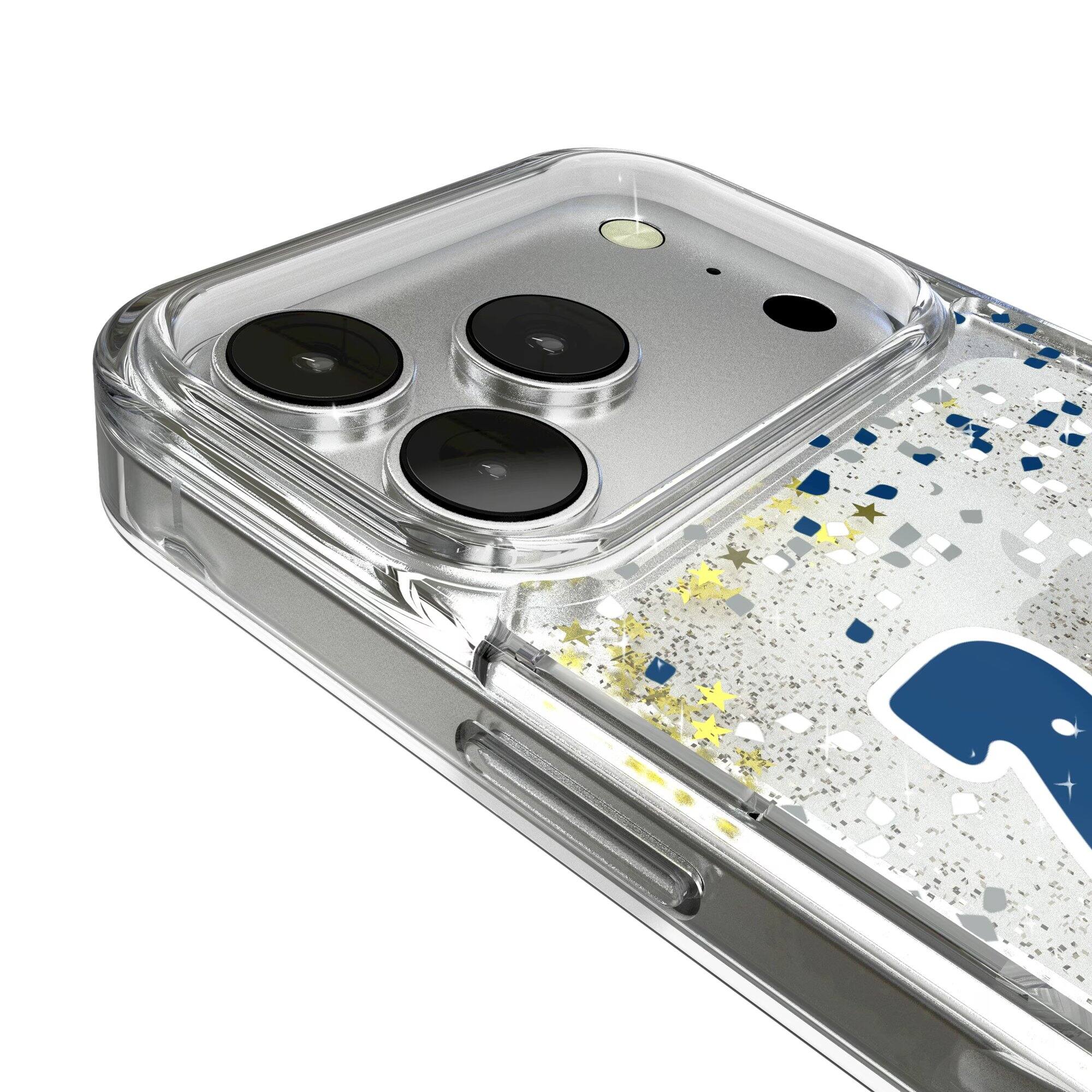 Alt View 2. Keyscaper - Indianapolis Colts iPhone Glitter Case with Confetti Design - 15 - Multicolor.