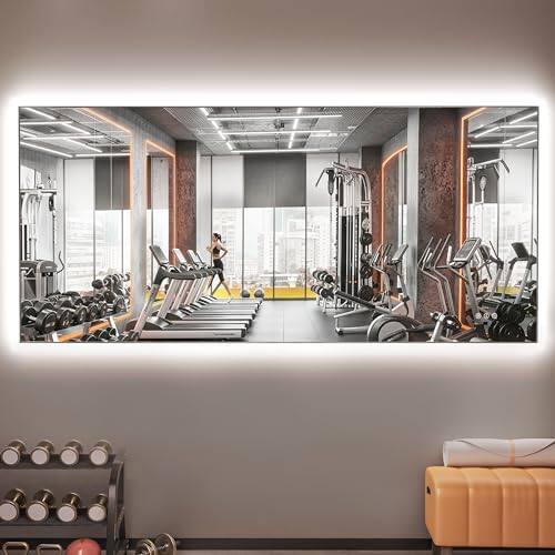 Framed Led Gym Mirror-20''Lx28''W-1pc