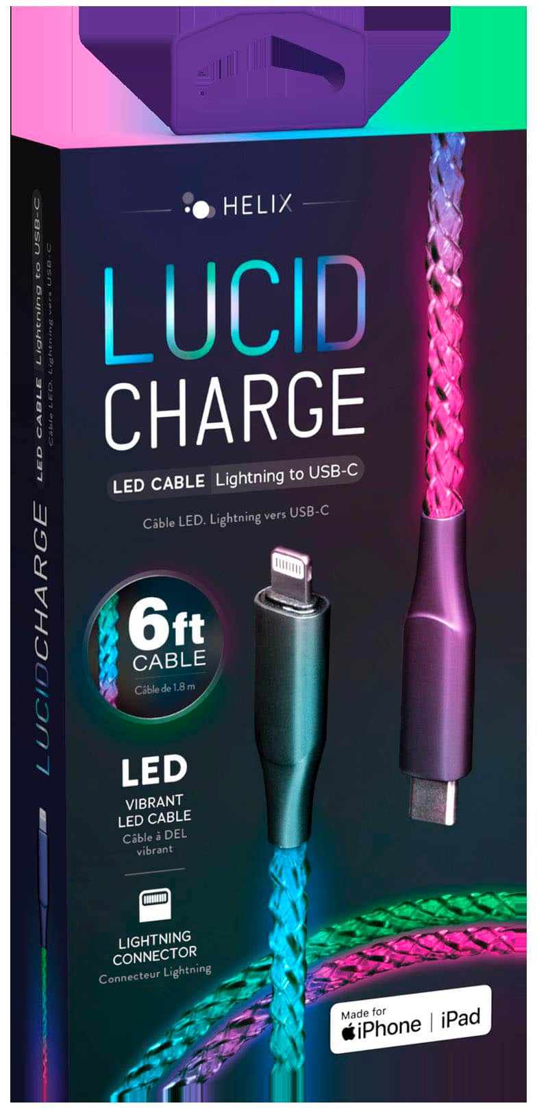 Lucid LED 6' USB-C To Lightning Cable White ETHCLTLED6 - Best Buy