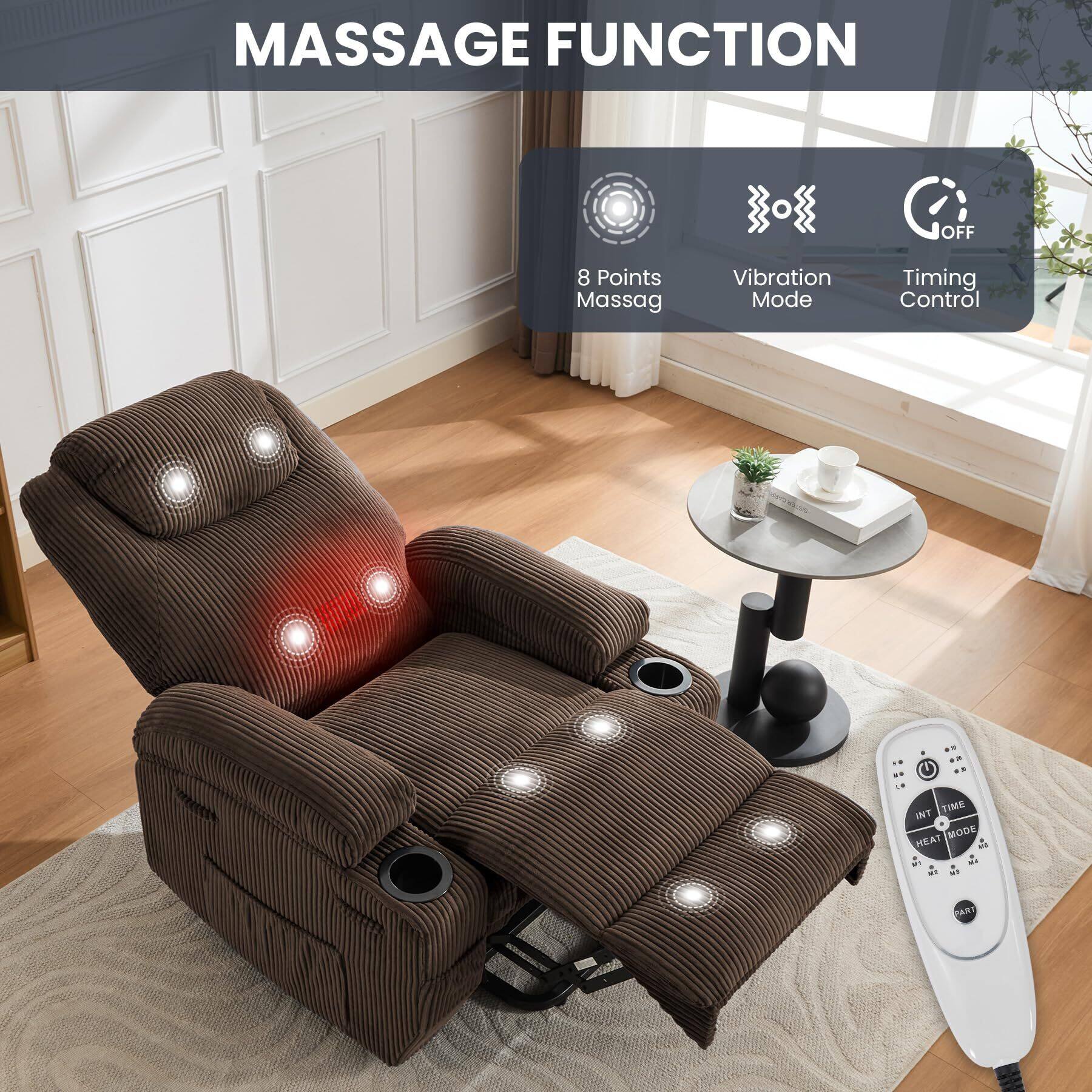 MASSAGE FUNCTION

- 8 Points Massag
- Vibration Mode
- Timing Control

TIME INT MODE HEAT

- a PART