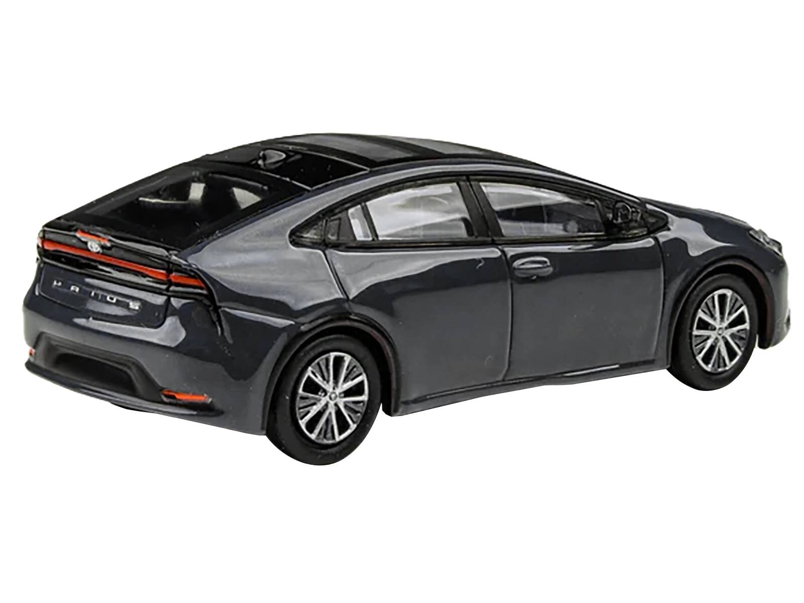 Back. Paragon - 2023 Toyota Prius Guardian Gray 1/64 Diecast Model Car by Paragon Models - Gray.