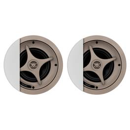 Proficient Audio - 6.5" 100-Watt Protege C635 2-Way In-Ceiling Speaker Pair, Aluminum Woofer, Pivoting Titanium-Dome Tweeter, 8 Ohms - White