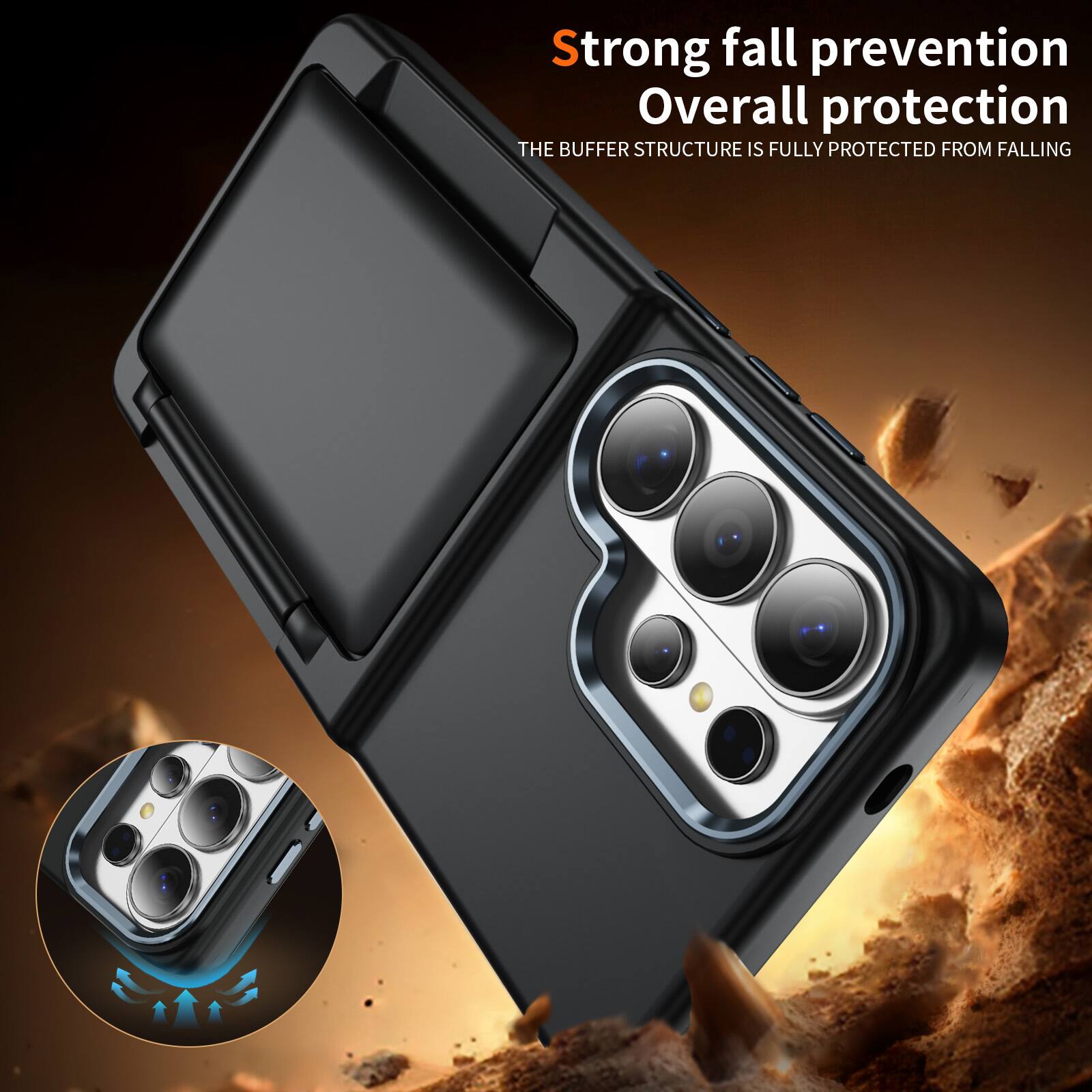 Strong fall prevention  
Overall protection  
The buffer structure is fully protected from falling