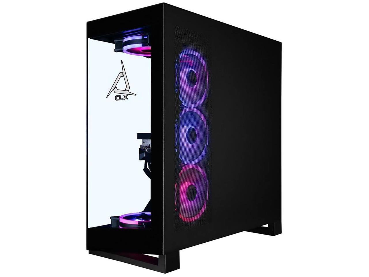 Alt View 10. CLX - CLX Horus Gaming Desktop - Intel Ultra 9 285K, 48GB DDR5, RTX 5080, 2TB SSD, AI-Accelerated - Black.