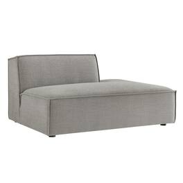 Restore Performance Fabric Upholstered Right-Facing Armless Modular Chaise by Modway - Pewter