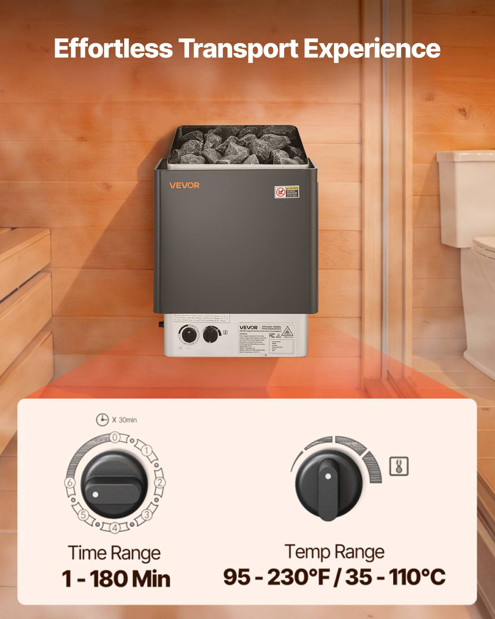 Effortless Transport Experience

VEVOR

Time Range: 1 - 180 Min

Temp Range: 95 - 230°F / 35 - 110°C