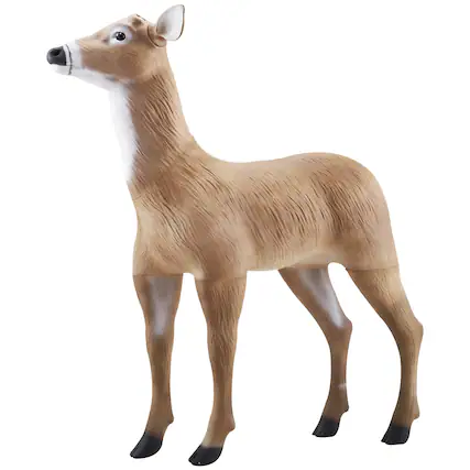 Front. VEVOR - VEVOR Deer Decoy, Outdoor Deer Decoys for Hunting, Realistic Durable HDPE Doe Hunting Decoy, Foldable Legs for Easy - Brown.