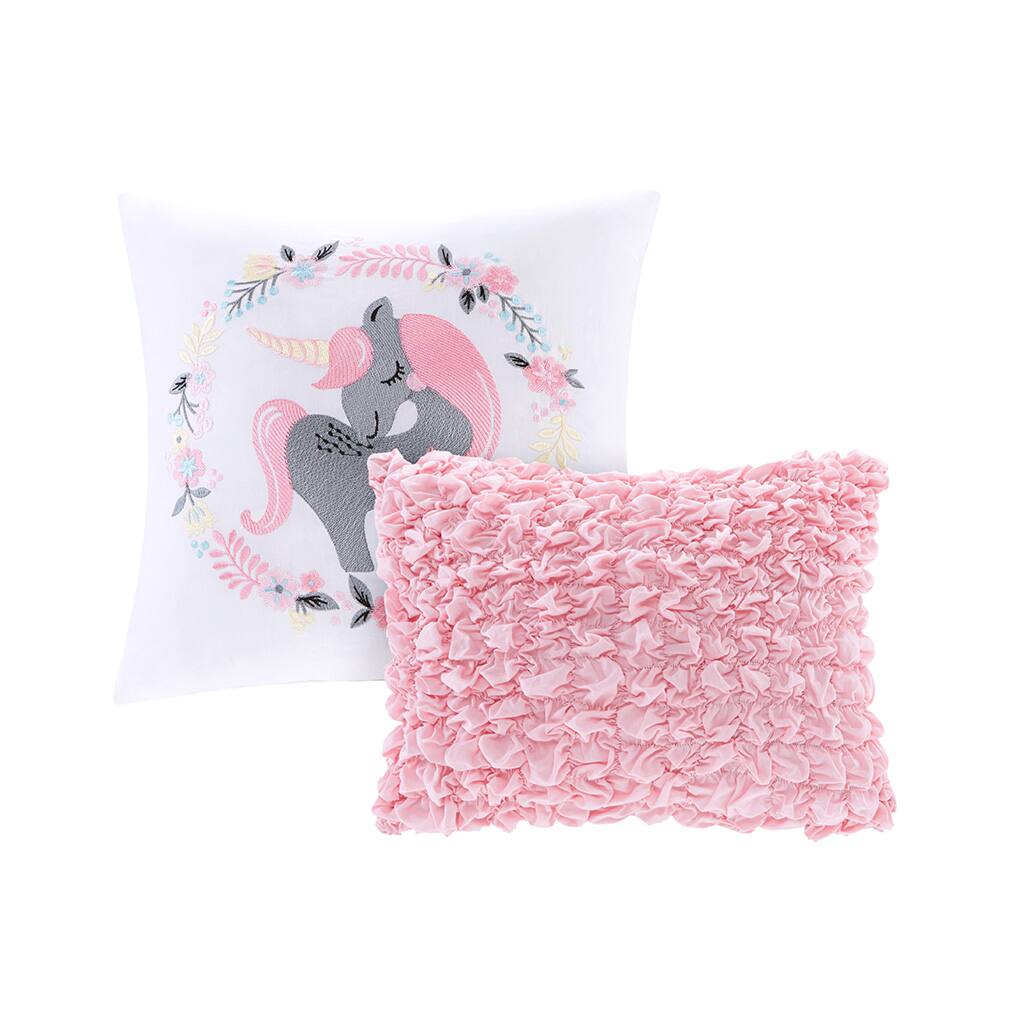 Alt View 4. Gracie Mills - Gracie Mills Eowyn Cotton Printed Duvet Cover Set - Pink.
