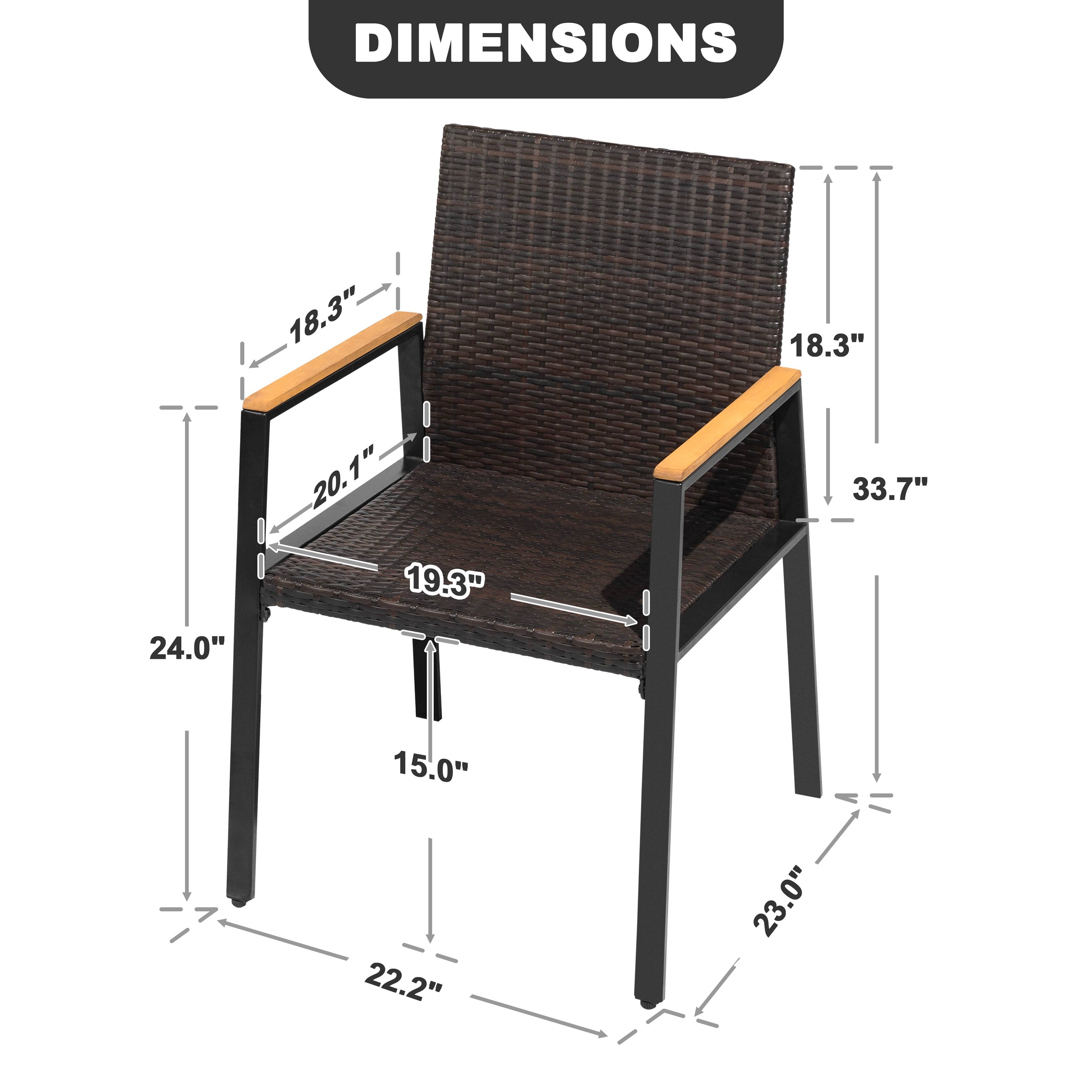 DIMENSIONS 18.3" 18.3" 20.1" 19.3" 33.7" 24.0" 15.0" 22.2" 23.0"