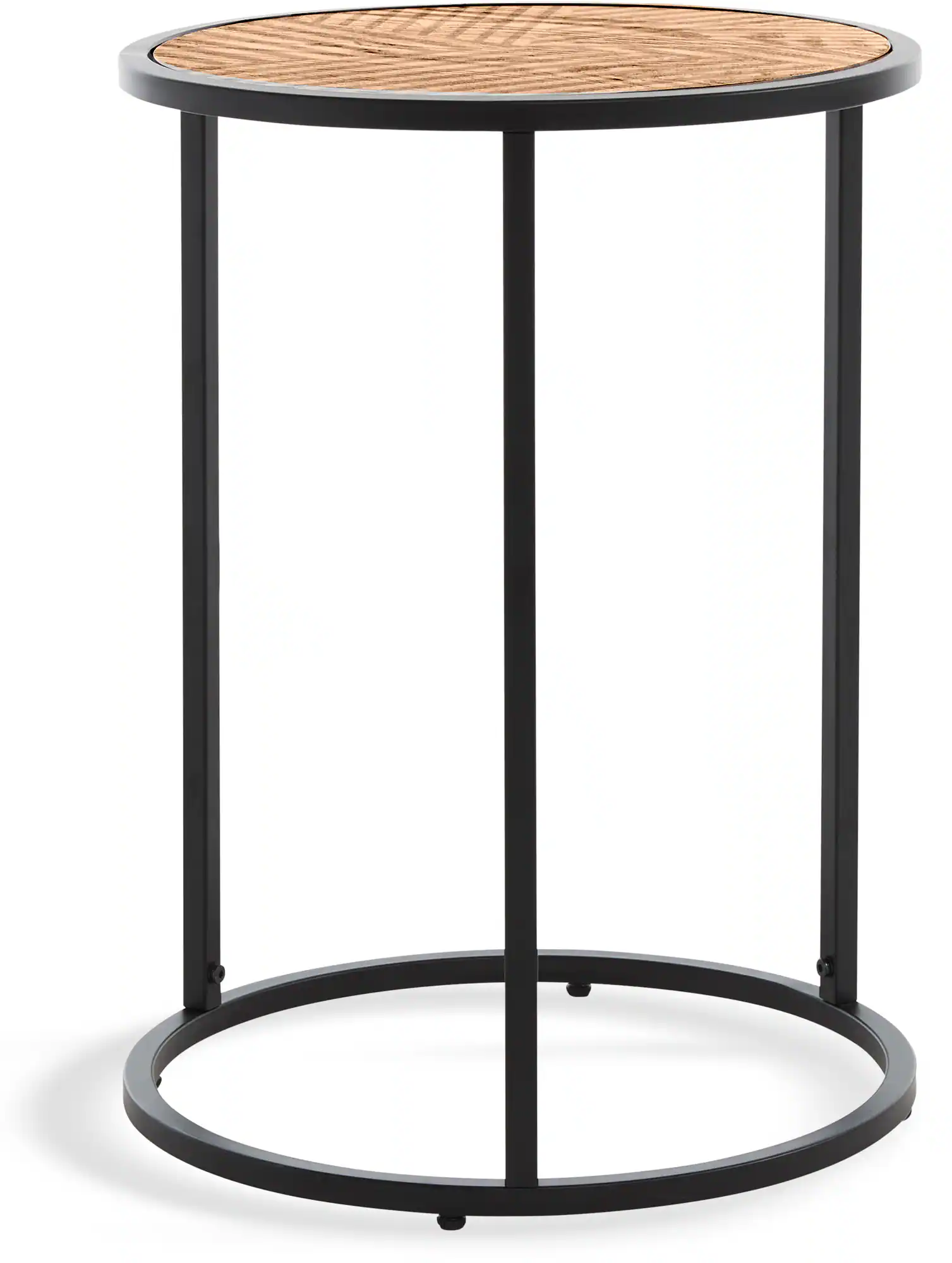 Alt View 1. Click Decor - Click Decor Wilson Round Side Table, Carbon Black - Carbon Black.