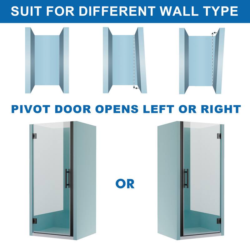 SUIT FOR DIFFERENT WALL TYPE

PIVOT DOOR OPENS LEFT OR RIGHT