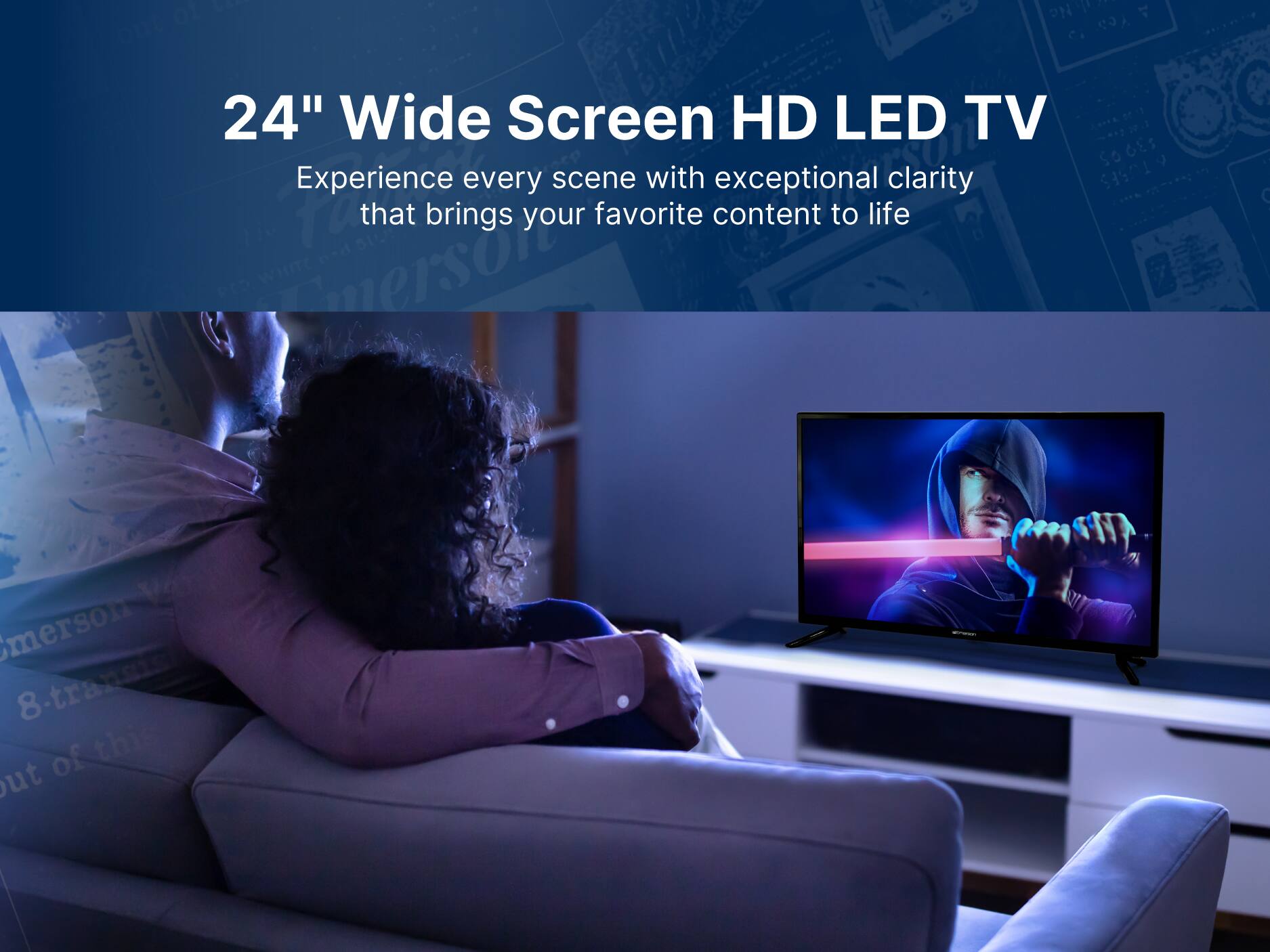 24" Wide Screen HD LED TV
Experience every scene with exceptional clarity that brings your favorite content to life