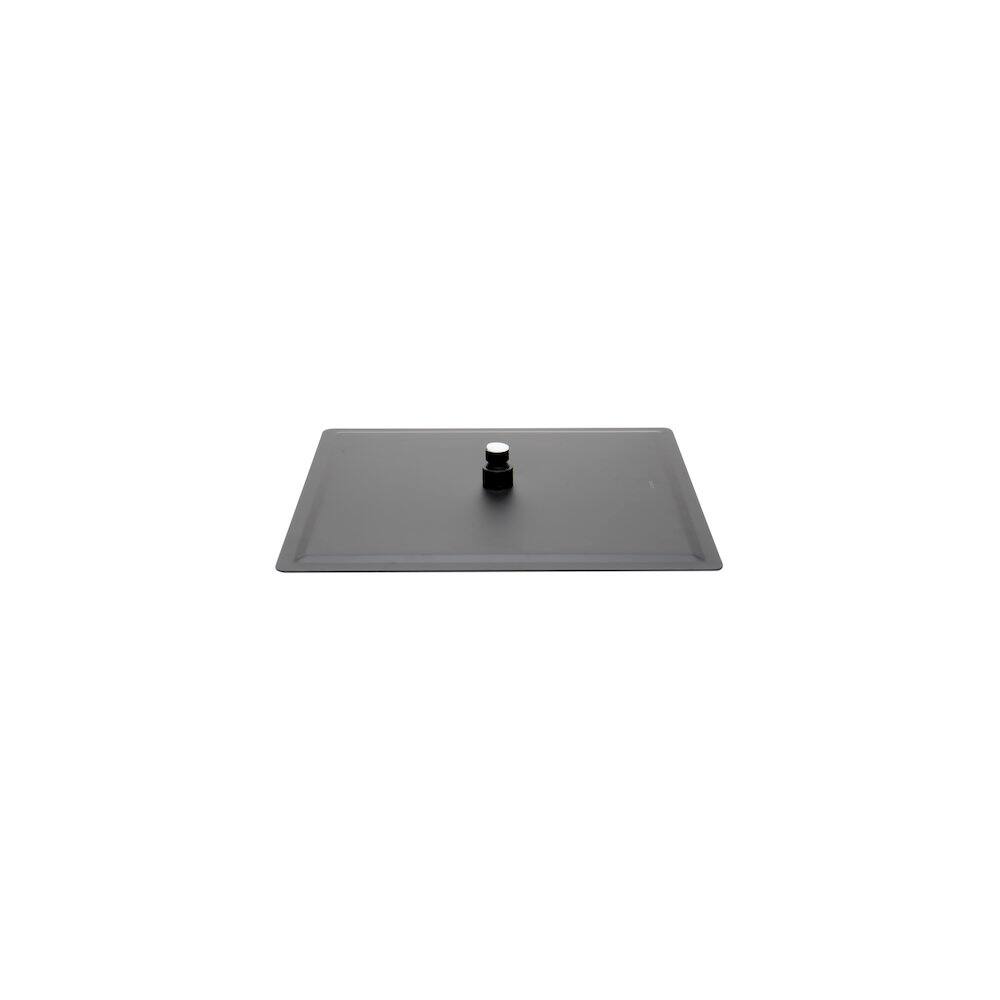 Angle. Alfi - Matte Black Stainless Steel 16" Square Ultra-Thin Rain Shower Head - Black.