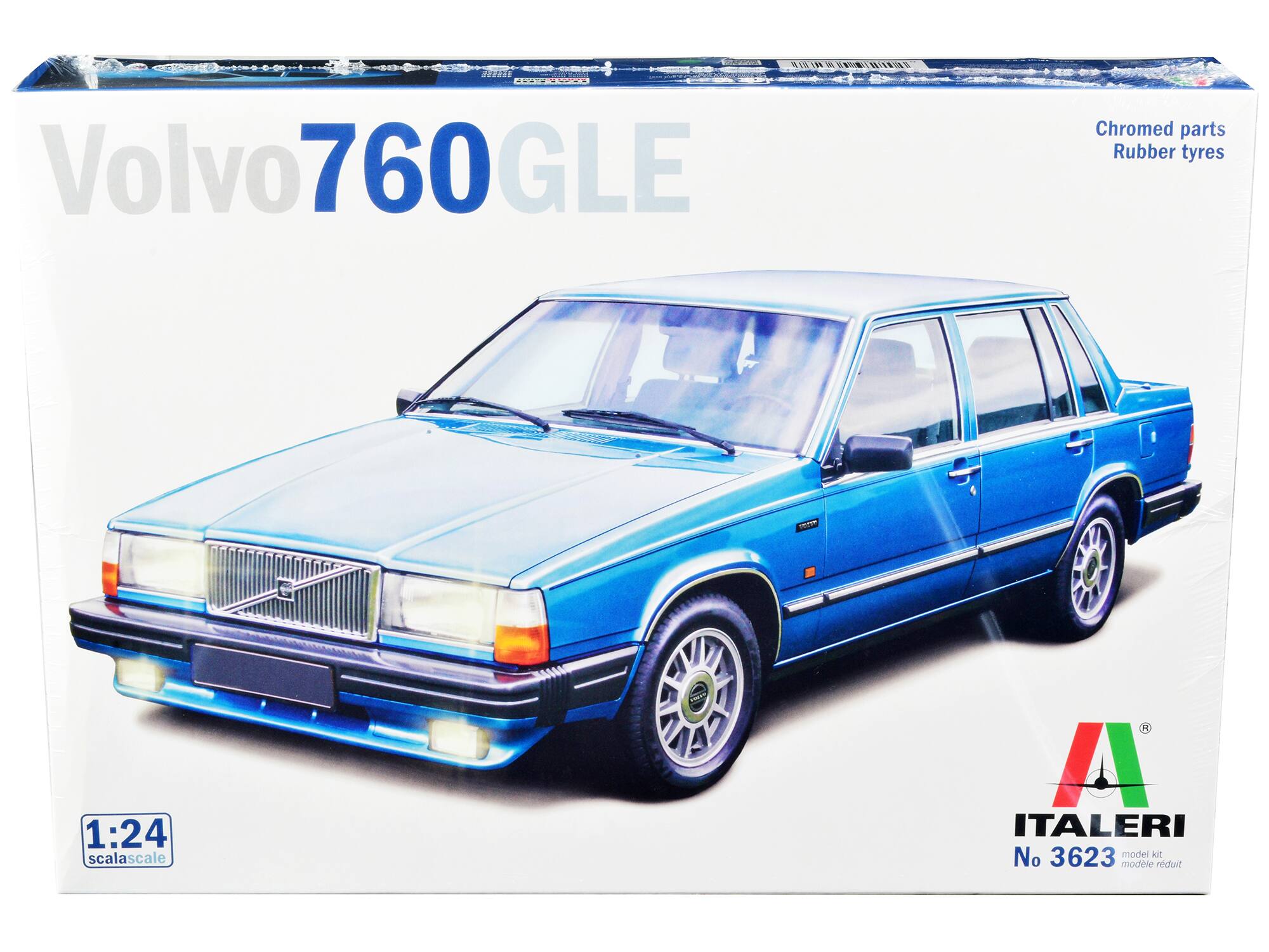 Volvo 760 GLE  
Chromed parts  
Rubber tyres  

1:24 scale  

ITALERI  
No 3623  
model kit  
modèle réduit