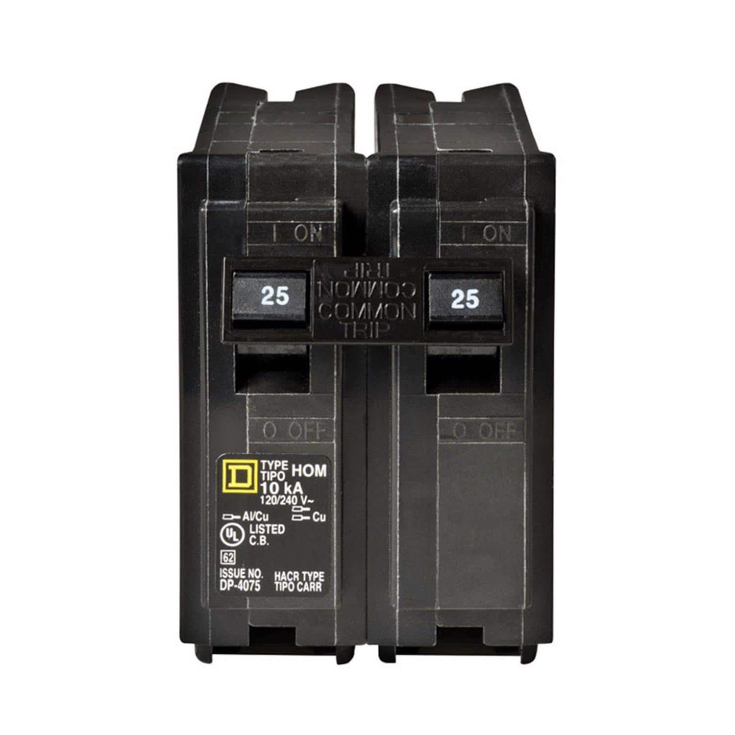 Square D - HomeLine 25 amps Surge 2-Pole Circuit Breaker