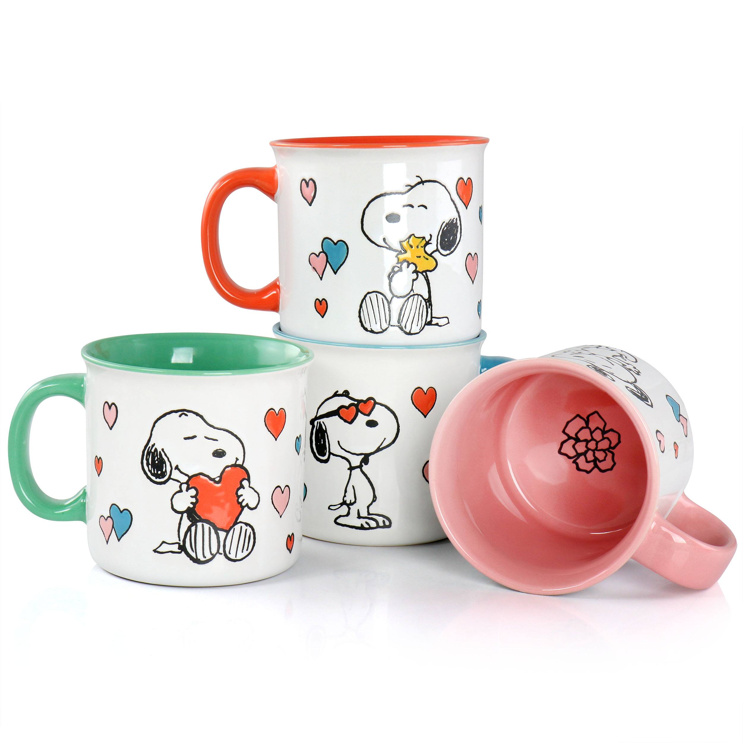 Alt View 3. Peanuts - Peanuts Mothers Love 4 Piece 21 Ounce Camper Mug Set in Assorted Designs - Assorted.