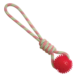 KONG - Snugarooz Spike-O-Mite Rope Dog Toy in Rope Dog Toy - Red