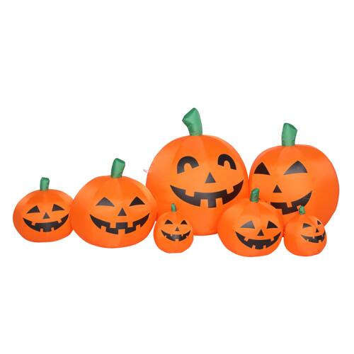 Alt View 1. Winado - 7FT Halloween Inflatable Pumpkin Decorations 7 Pumpkins with Build-in LEDs Blow Up for In/Outdoor Party Yard Lawn Garden - Orange.