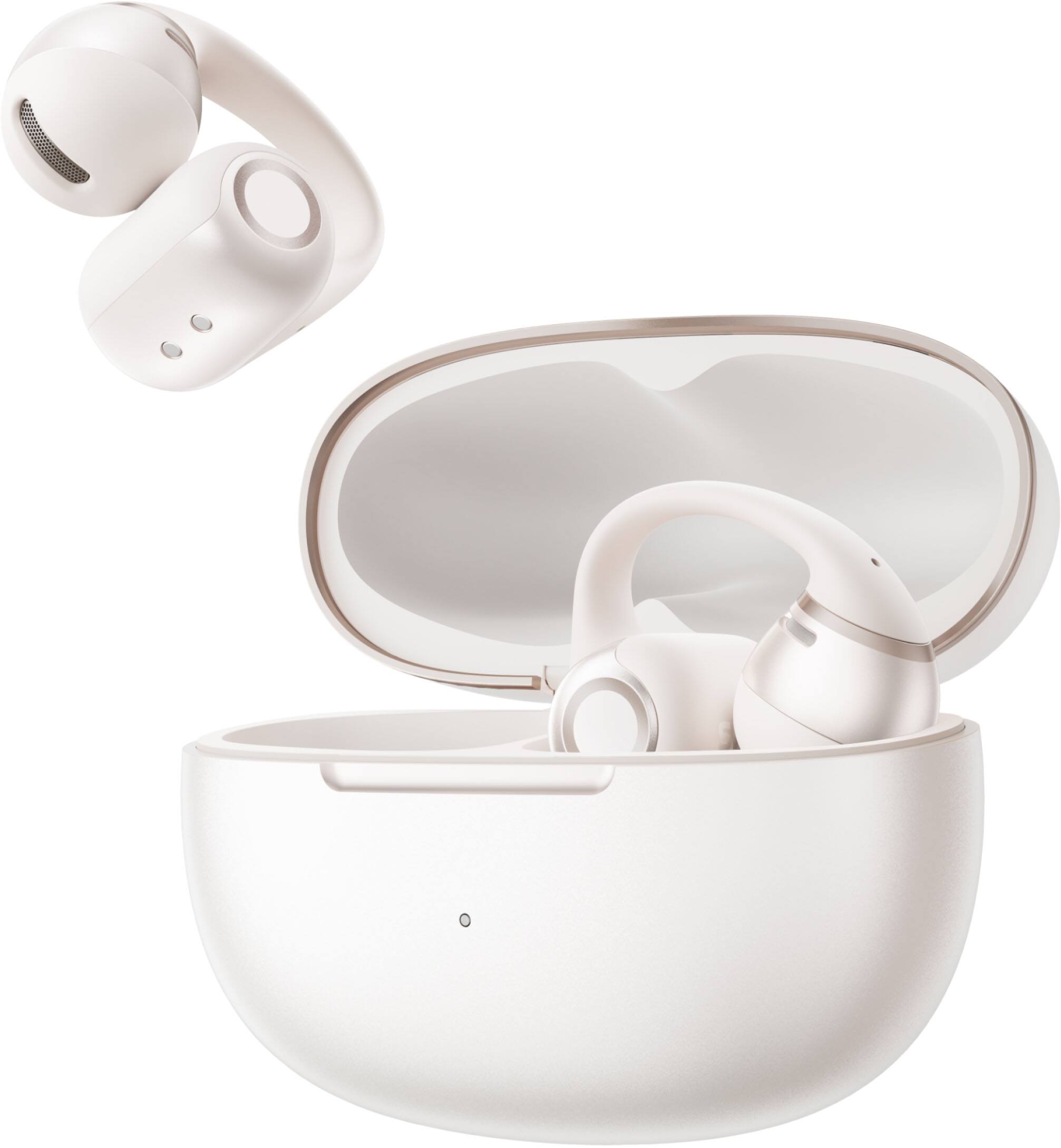 Alt View 3. Shokz - OpenDots 2 Open-Ear Clip-On True Wireless Bluetooth Earbuds - Pearl White.