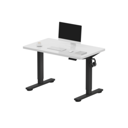 FlexiSpot - E2 40''W Electric Adjustable Standing Desk Chipboard, /Black - White