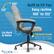 Alt View 11. Click365 - Transform 3.0 Extra Comfort Ergonomic Mid-Back Desk Chair - Gray.