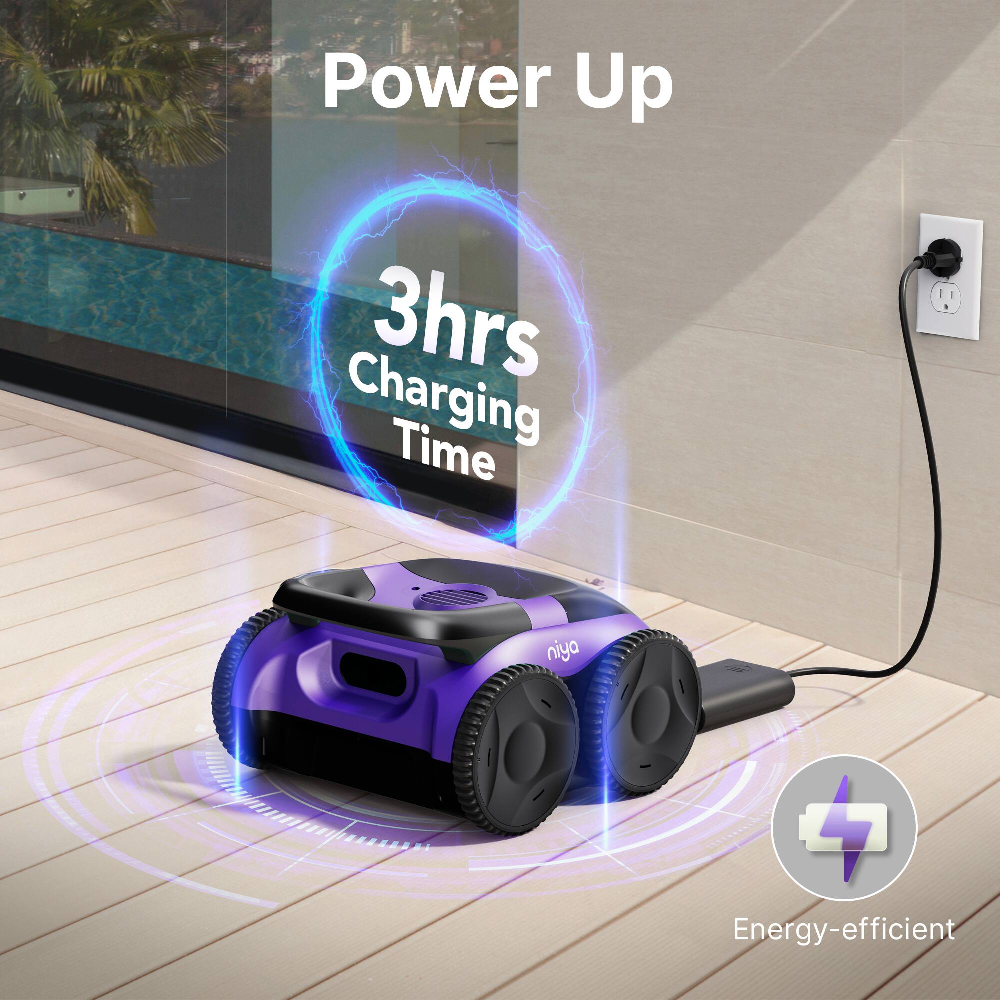 Power Up 3 Hrs Charging Time I - Energy-efficient