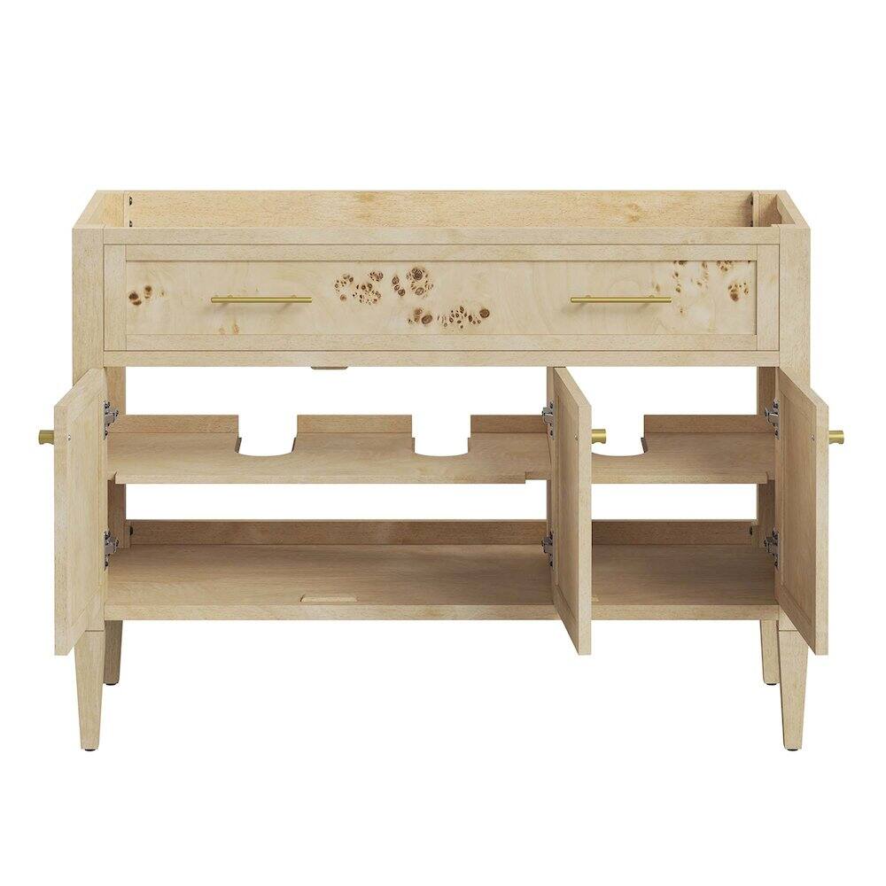 Alt View 4. Modway - Elysian 48" Wood Bathroom Vanity Cabinet (Sink Basin Not Included) - Burl.