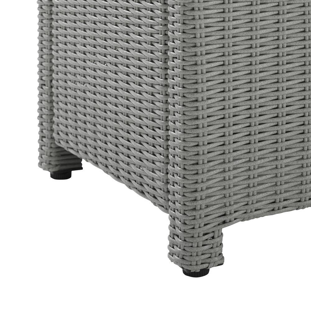 Alt View 6. Crosley Furniture - Bradenton Wicker Outdoor Coffee Table - Gray.