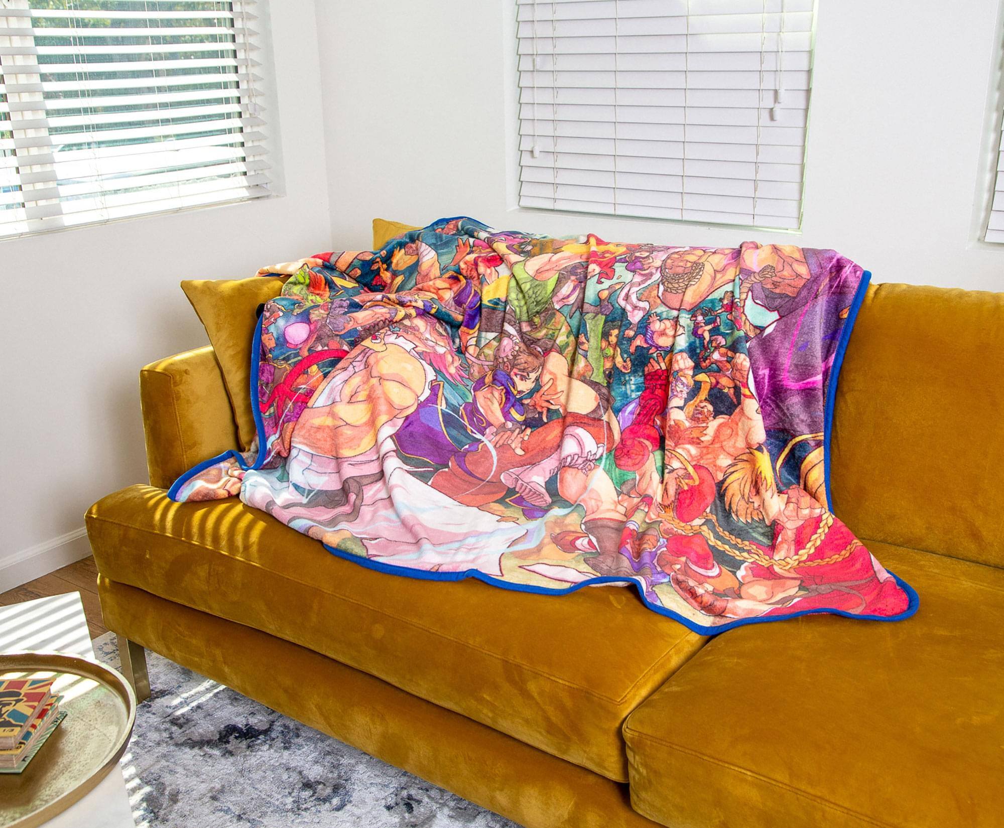 Alt View 2. Toynk - Street Fighter Fleece Throw Blanket | 45 x 60 Inches - Purple.