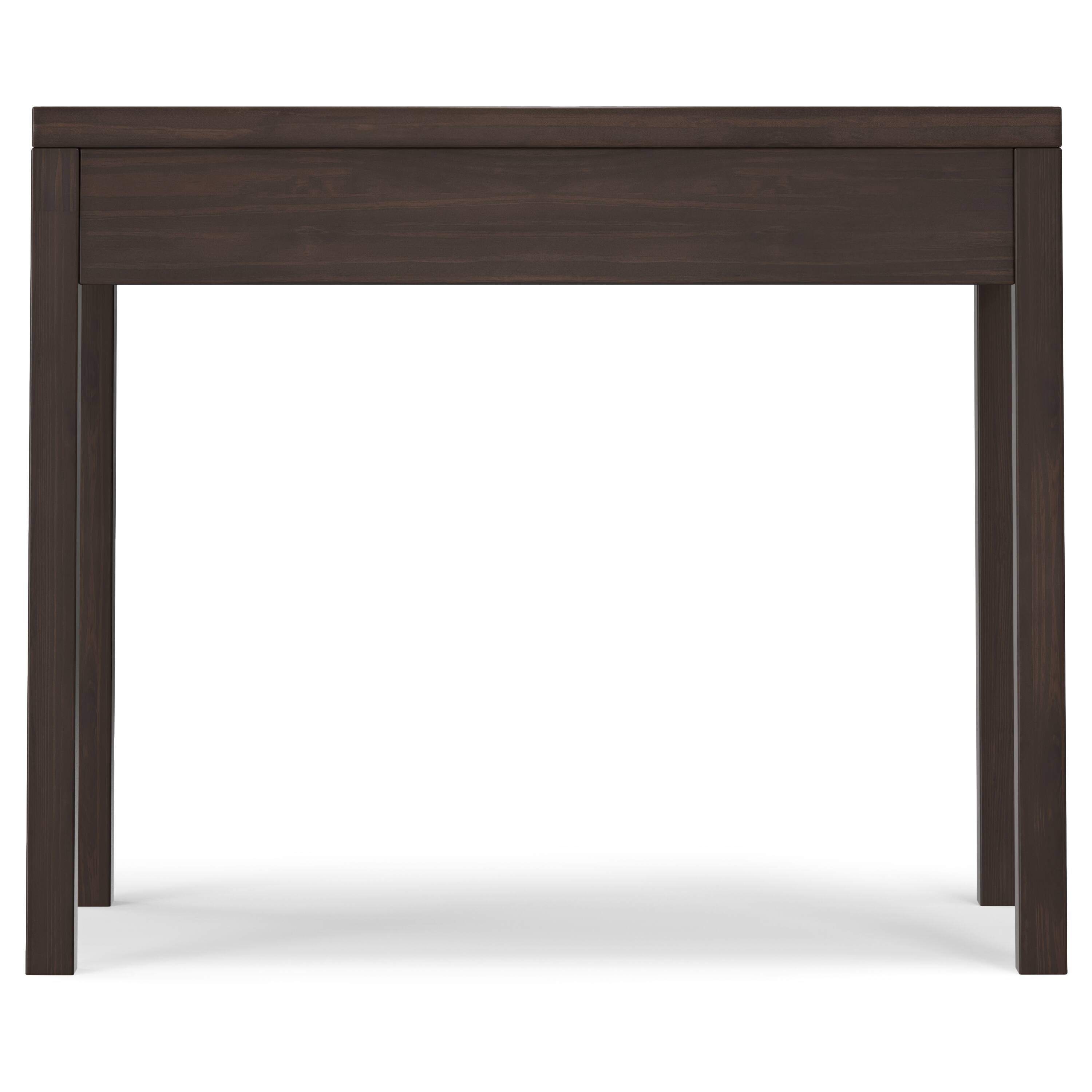 Alt View 1. Simpli Home - Hollander SOLID WOOD Contemporary 38 inch Wide Small Desk in Warm Walnut Brown - Warm Walnut Brown.
