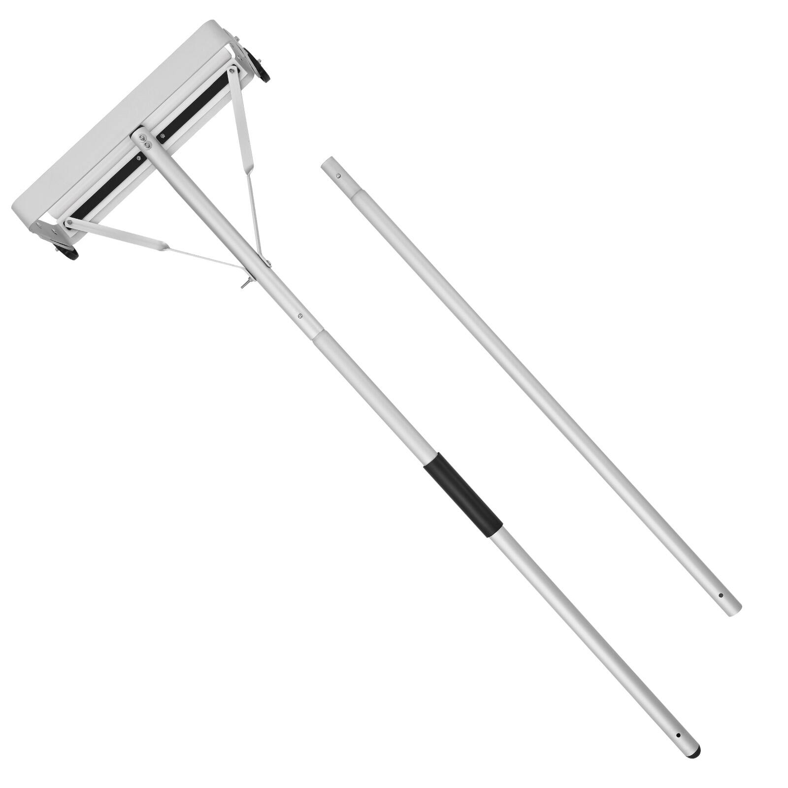 Alt View 5. VEVOR - Snow Roof Rake, 18.5 in Aluminum Blade, 5.2-30 ft Adjustable Roof Snow Scraper with Wheels & Slide, Snows Removal Tool - Silver + White + Black.