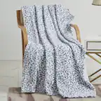 Front. Noble House - Plazatex Leo Micro plush Decorative All Season Multi Color 50" X 70" Throw Blanket - Multi.