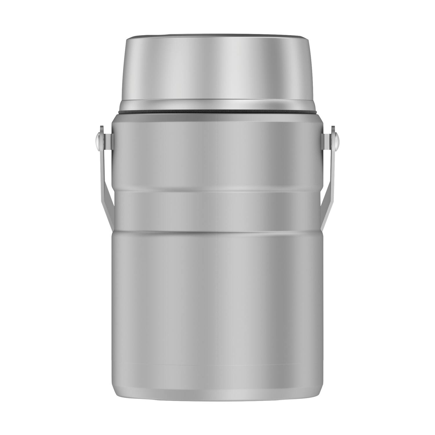 Alt View 3. Thermos - 47-Oz Stainless King Big Boss Double-Wall Stainless Steel Food Jar with 2 Inner Containers - Silver.