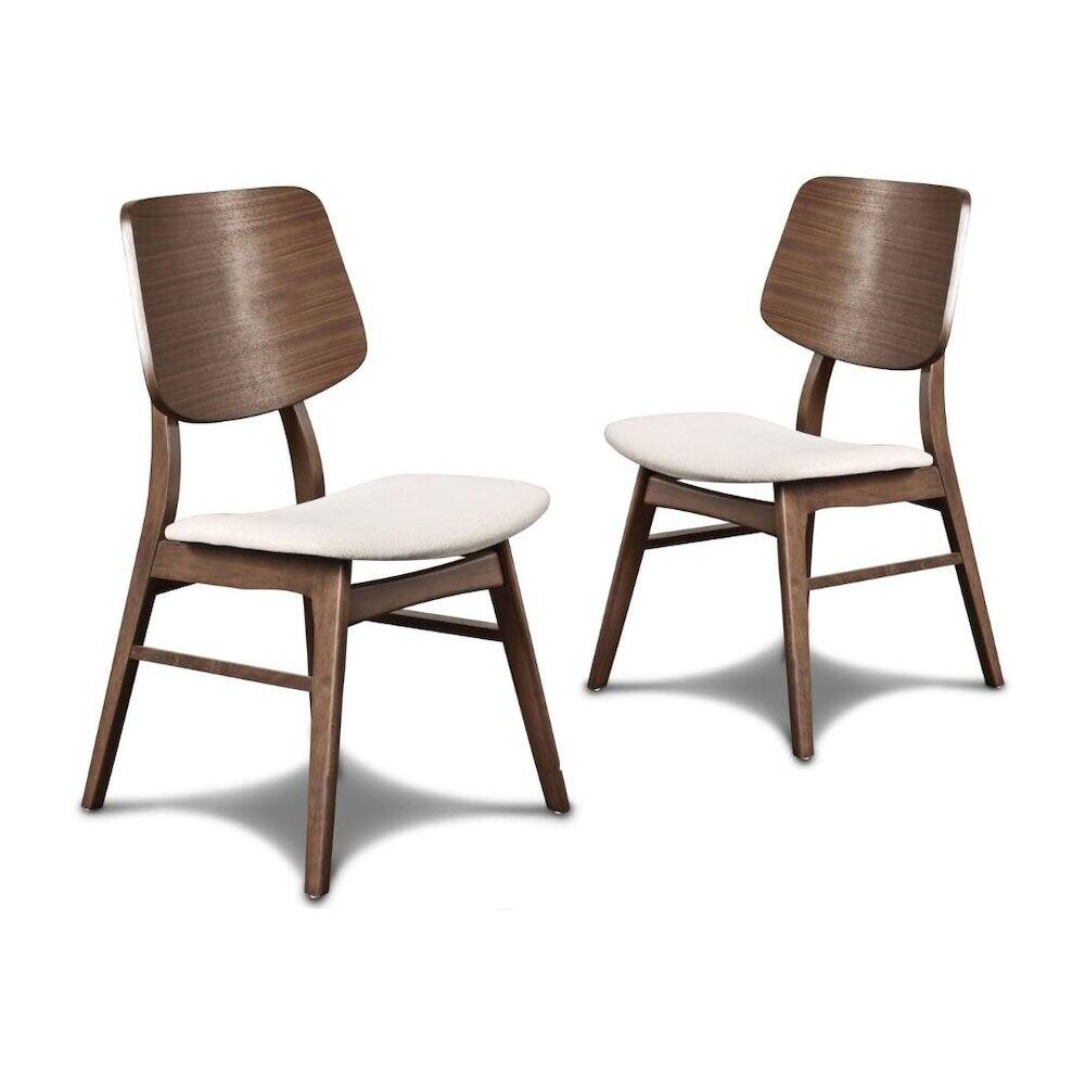 Back. FurniFact - Brown Wood Rectangle 5 Piece Dining Table Set with 4 Chairs - Brown.
