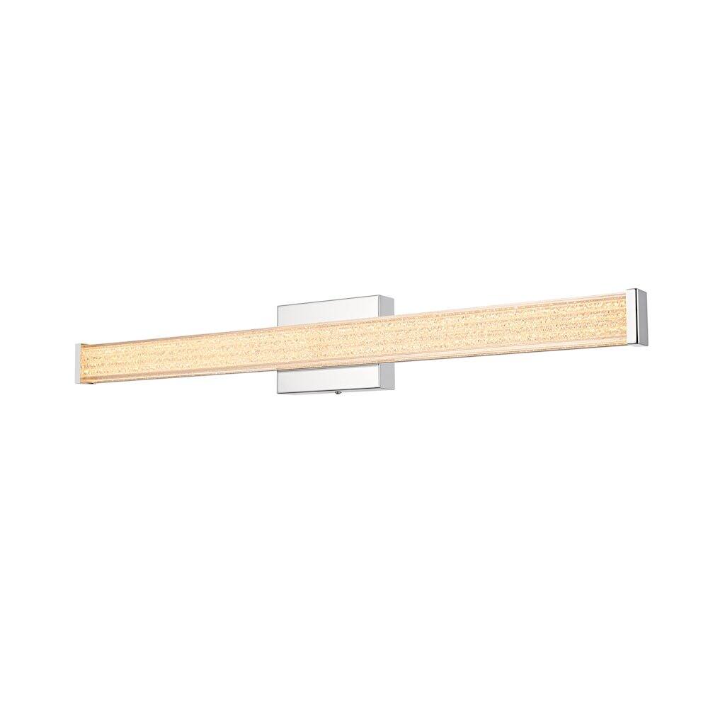 Left. Living District - Jaxx 31 Inch Led Wall Sconce In Chrome - Chrome.