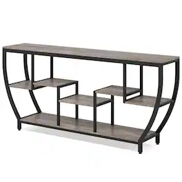 Kadyn - Entryway Table, Console Sofa Table,Industrial Console Table, 70.9" Entryway Sofa Table with Shelves - Gray