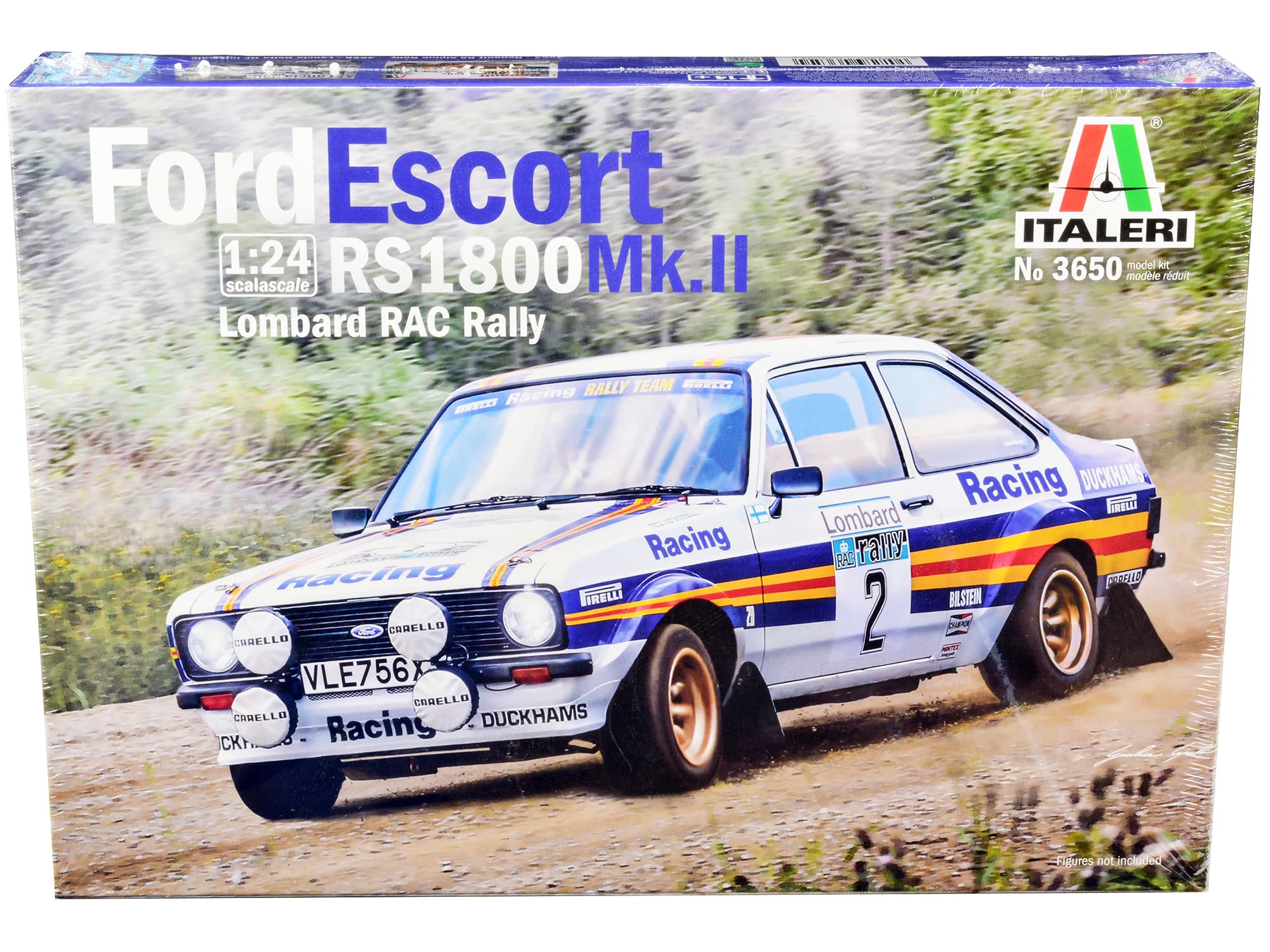 Skill 2 Model Kit Ford Escort RS 1800 Mk.II #2 Lombard RAC Rally (1981) 1/24 Scale Model by Italeri - Multicolor