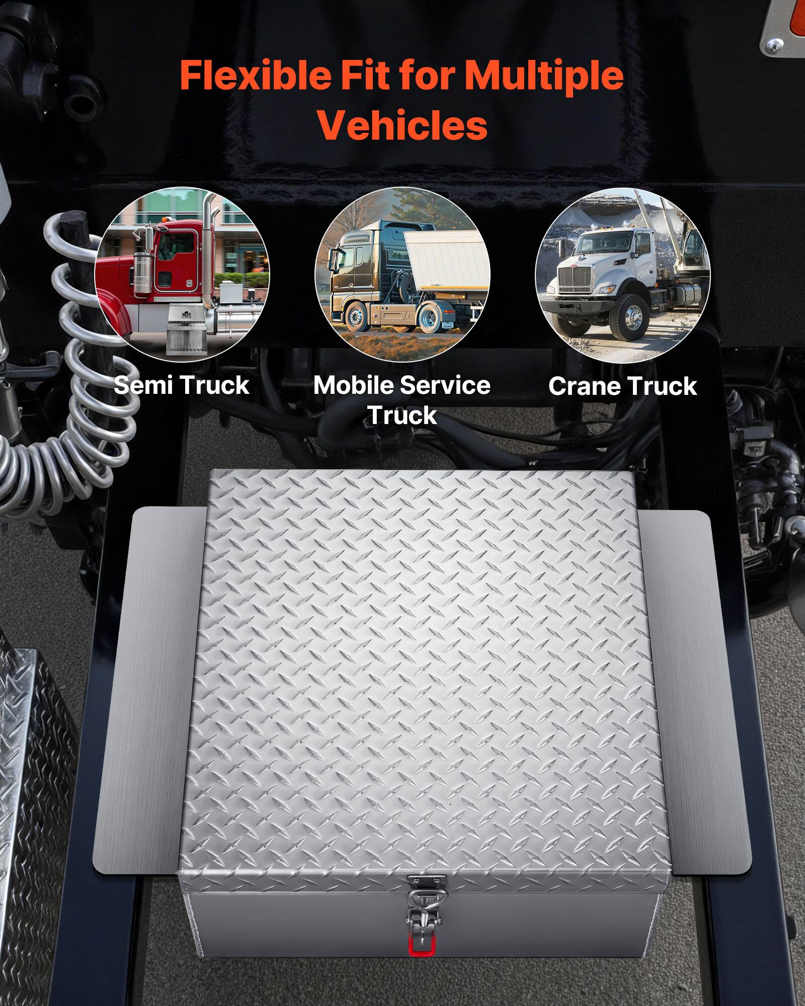 Flexible Fit for Multiple Vehicles

- Semi Truck
- Mobile Service Truck
- Crane Truck