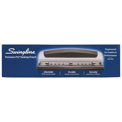 Swingline Precision Pro Desktop Punch

Engineered for Quality & Performance

Adjustable punch heads
Durable metal construction
Securely punches 10 sheets
