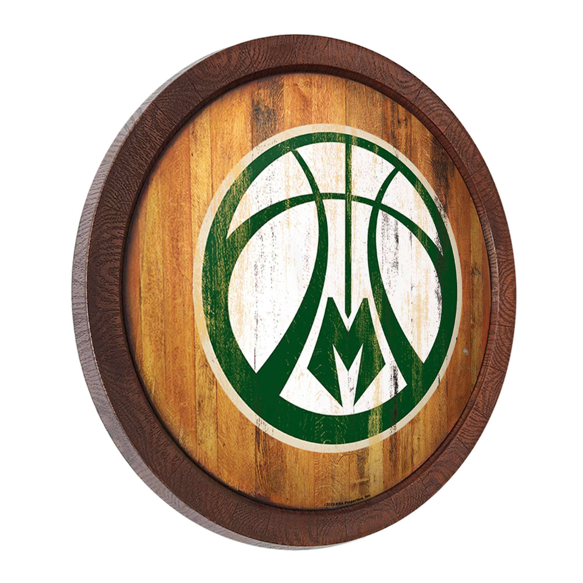 Alt View 1. The Fan-Brand - Milwaukee Bucks 20.25'' Faux Barrel Top Sign - Multicolor.