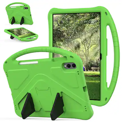 Front. UUCOVER - Kids Case for Samsung Galaxy Tab S11 Ultra 14.6-inch 2025 SM-X930 SM-X936B,Shockproof EVA Case Handle Kickstand Cover - Green.