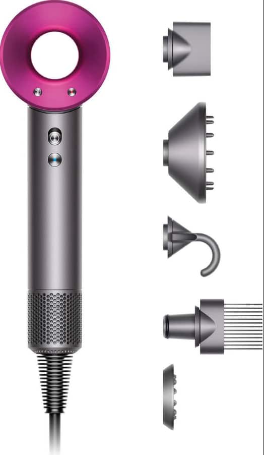 Front. Dyson - Dyson - Supersonic Hair Dryer - Iron/Iron/Fuchsia - Iron/Iron/Fuchsia.