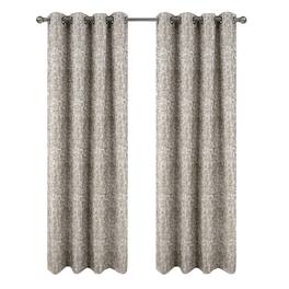 RT Designers Collection - RT Designer Collection Cambridge Jacquard Luxurious Decorative Grommet Curtain Panel 54" x 90" - Taupe