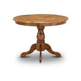 HBT-ANA-TP East West Furniture Beautiful Dinner Table with Acacia Color Table Top Surface and Asian Wood Dining - Natural